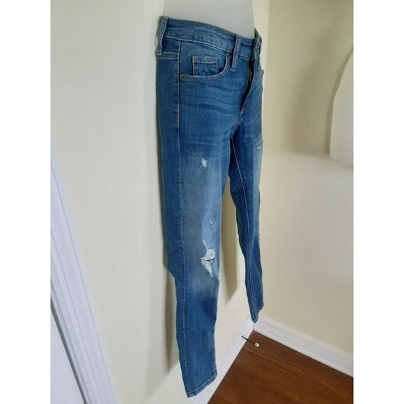 Universal Thread Women‎ Distressed Jeans SZ 00 24R Light Wash High Rise Skinny - Picture 5 of 11